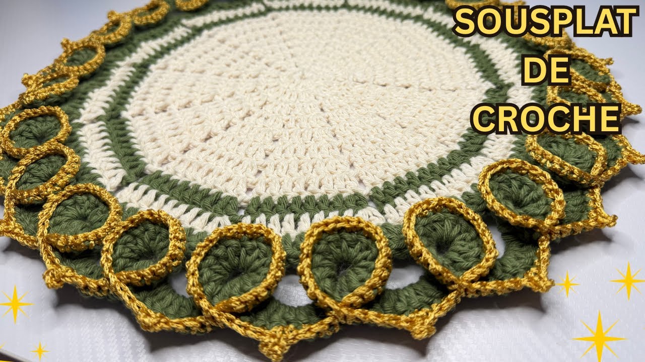 Вязаная крючком салфетка под тарелку: пошаговый мастер-класс 🧶 | Простой и элегантный дизайн