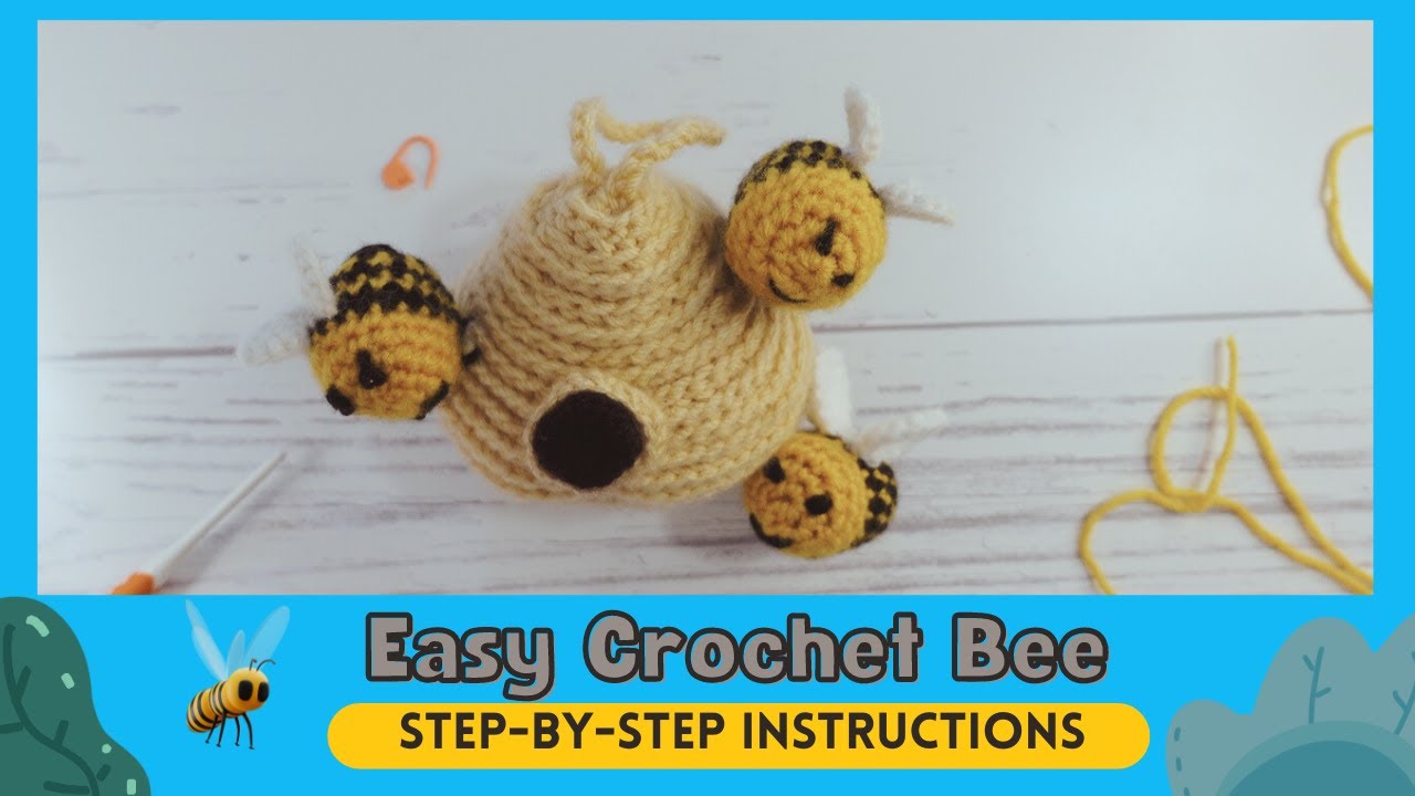 Easy Crochet Bee Beginner Friendly!
