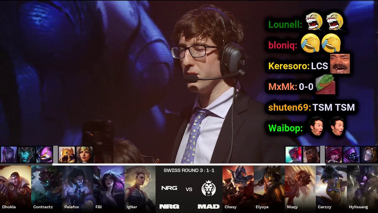 NRG vs MAD | 2023 Worlds Swiss Stage Day 4 | Twitch VOD with Chat