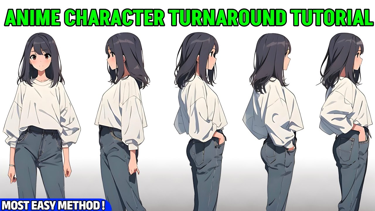Make Anime Character Turnaround Easily! || Character Turnaround Animation || PG animation #anime