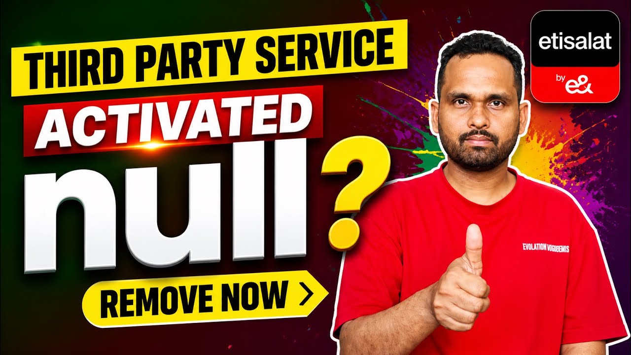 How to unsubscribe Null service from Etisalat sim in UAE | Remove all third party service #Etisalat