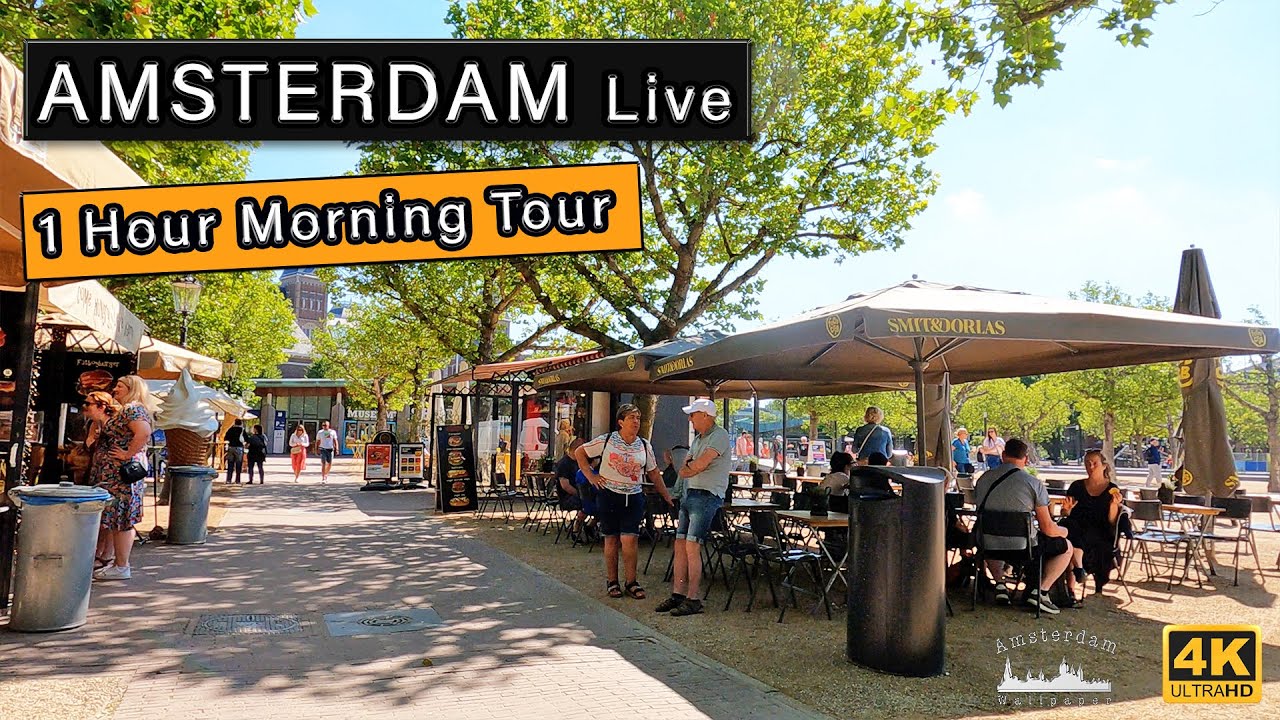 Amsterdam Awakens on the First day of Summer - One Hour 4K HDR Tour