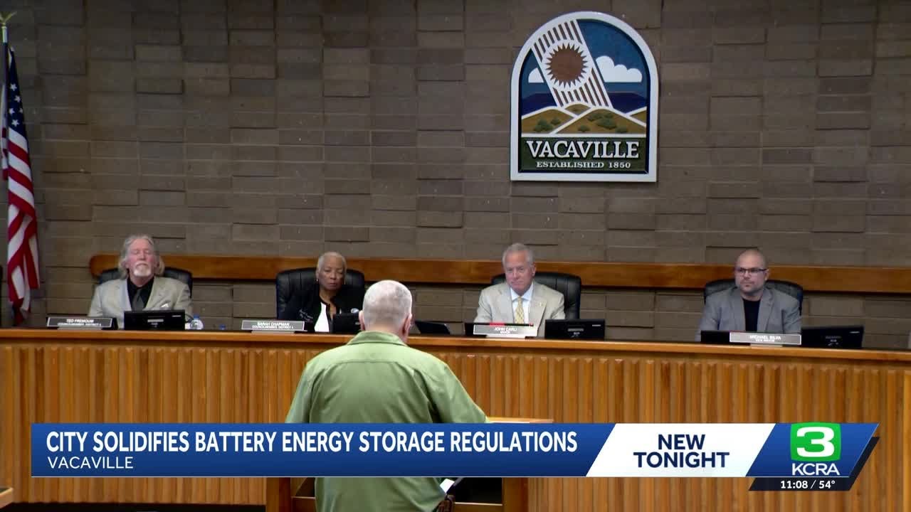 Vacaville City Council unanimously approves ordinance for battery energy storage sites