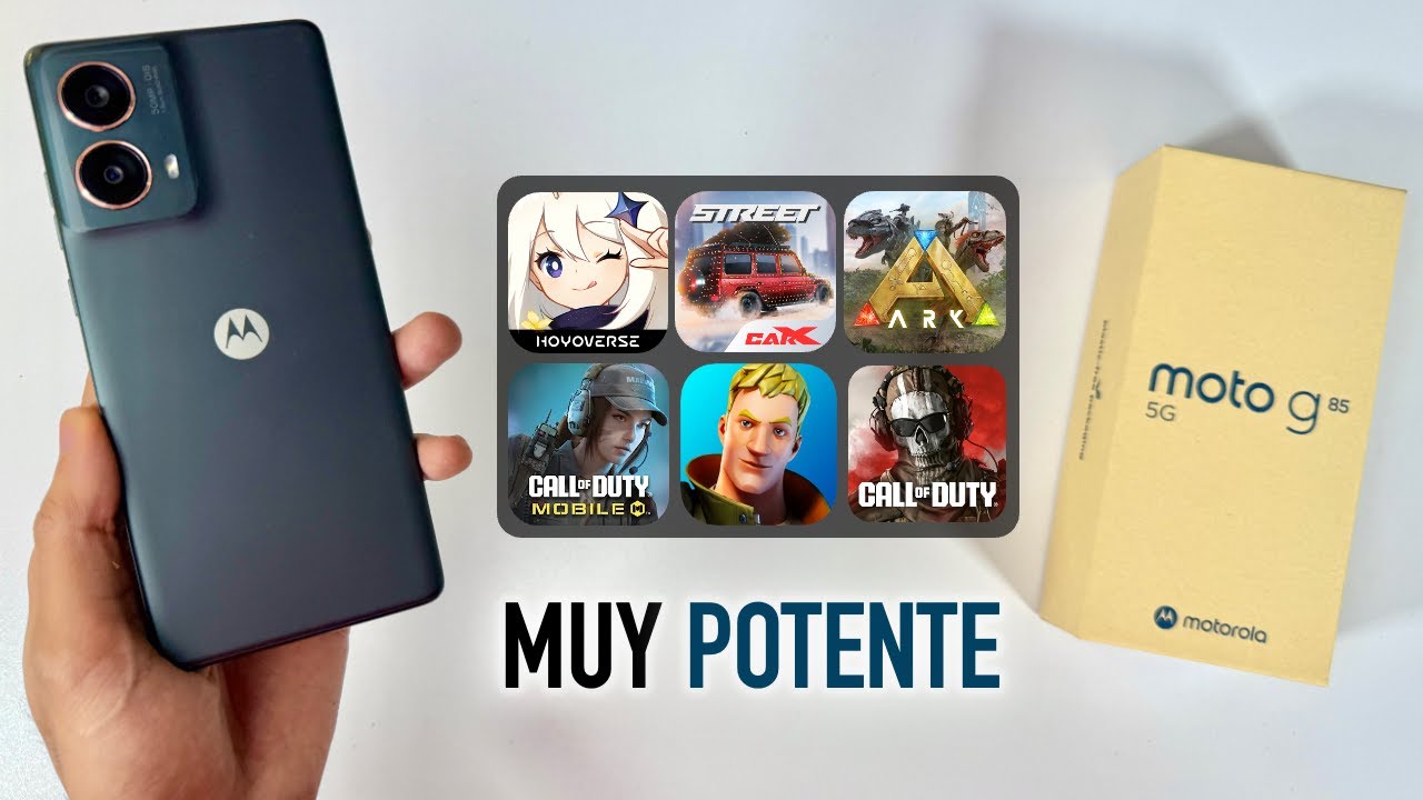 Este MOTOROLA es MEJOR de lo que creia para JUGAR? Genshin Impact, CarX Street, Fortnite ¡Moto G85!