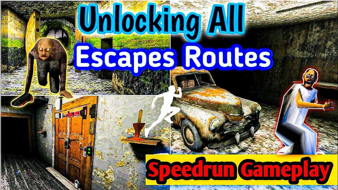 Granny 1.8 - Unlocking All Escapes Routes - Speedrun gameplay 