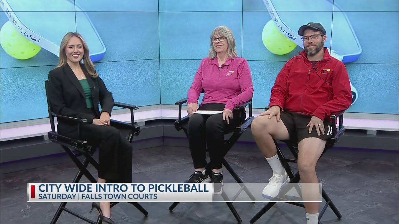 City wide into to pickleball at Falls Town Courts