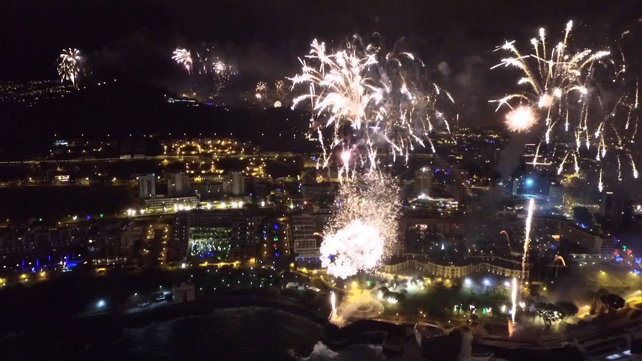 Fireworks filmed with a drone, Funchal, Madeira, Portugal 2016 with sound