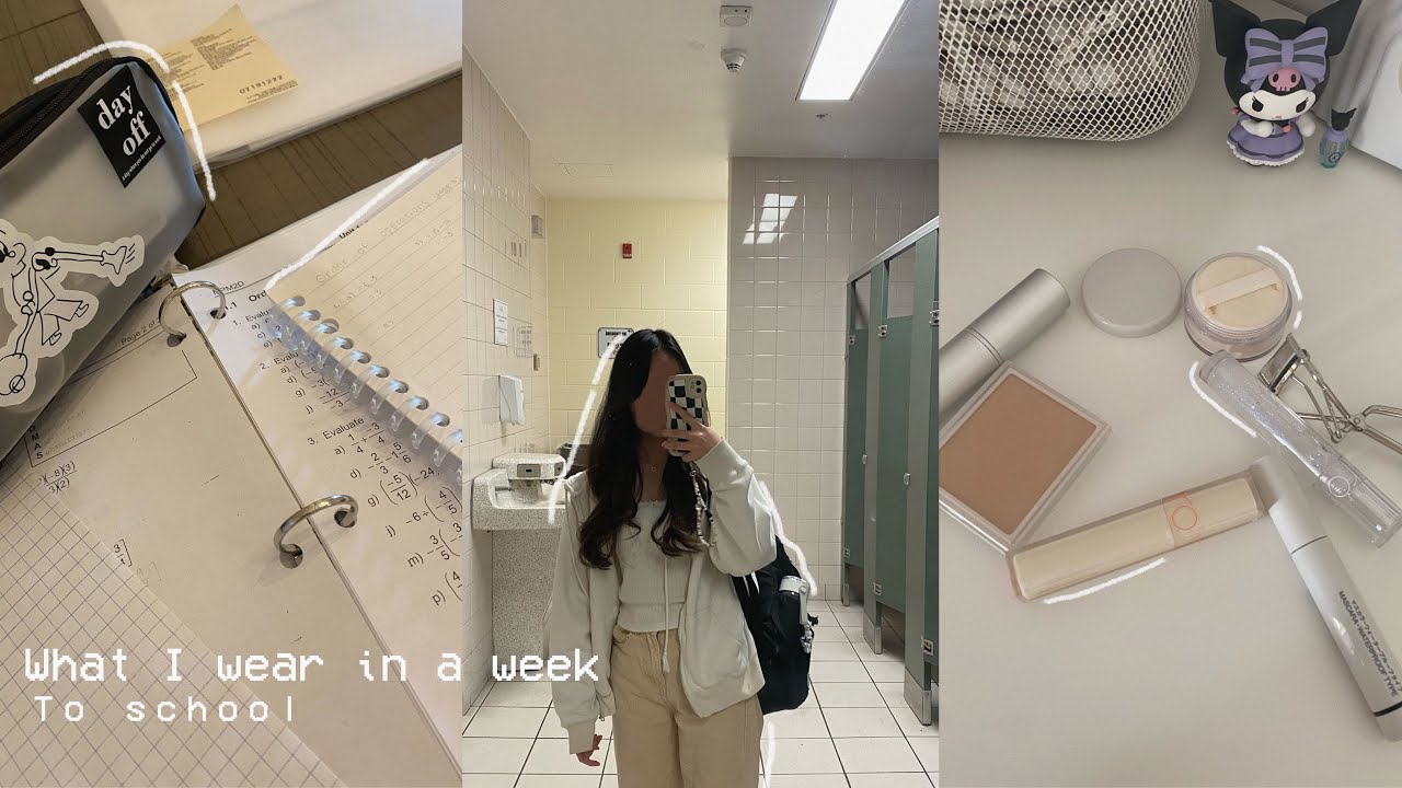 WHAT I WEAR IN A WEEK to high school: comfy outfits, pinterest, simple school days