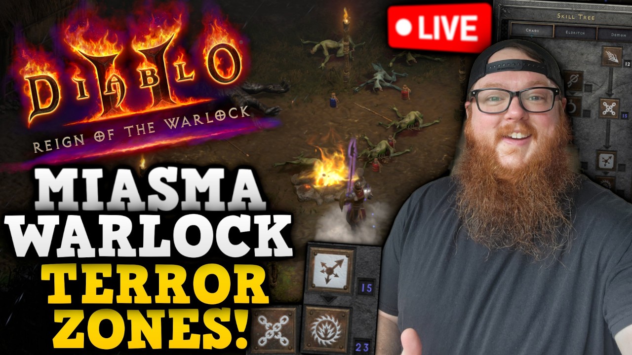 Diablo 2 Resurrected | Miasma Warlock | Terror Zone Farming | S13