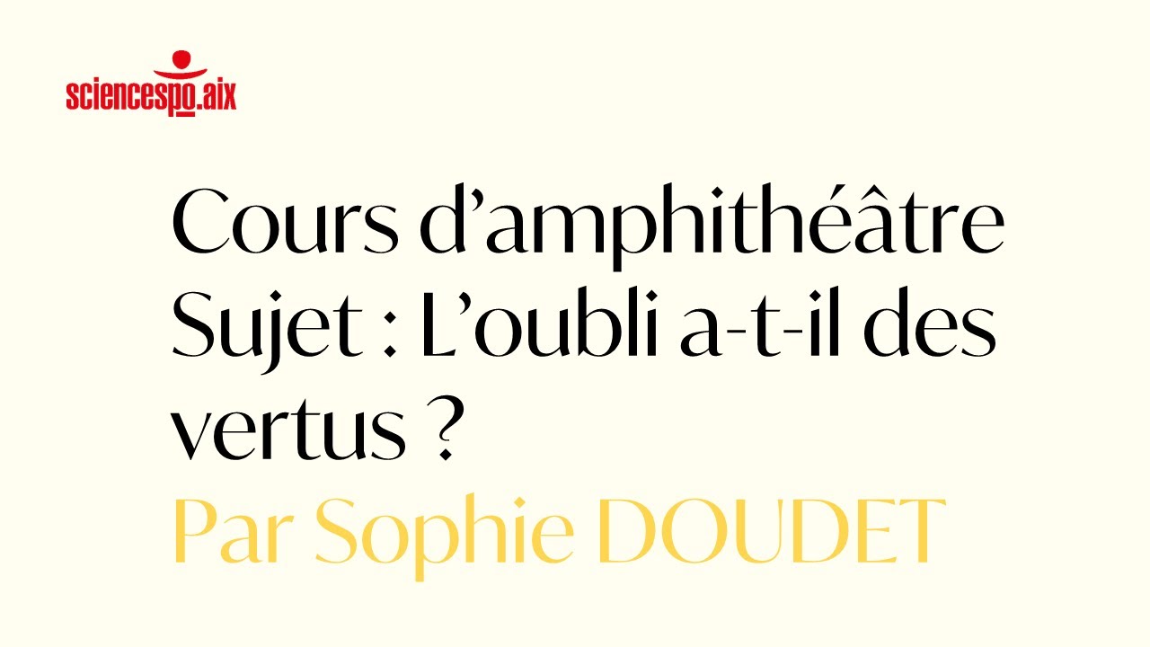 Cours magistral de culture générale par Sophie Doudet, maître de conférences