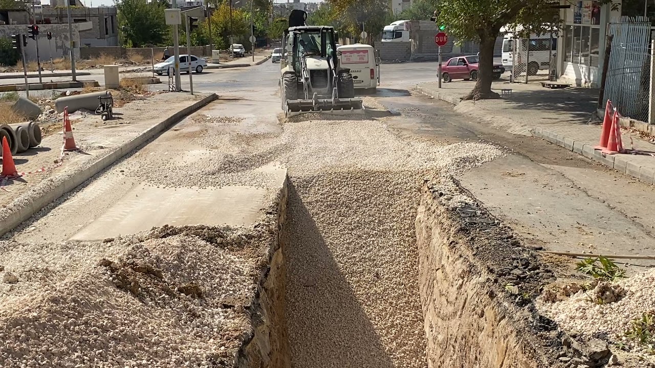 Hidromek 102S Bekoloder Altyapı Dolgu |backhoe loader infrastructure filling work and ground balance