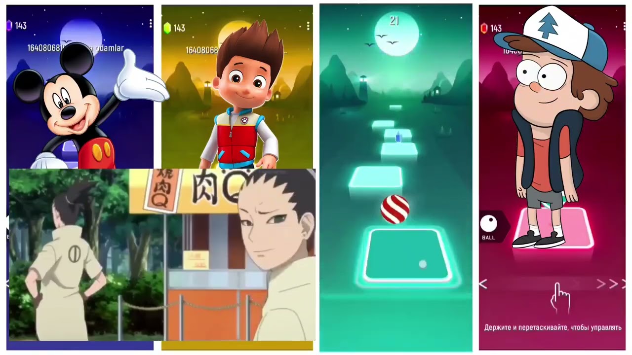 Cartoon heroes Tiles hop video