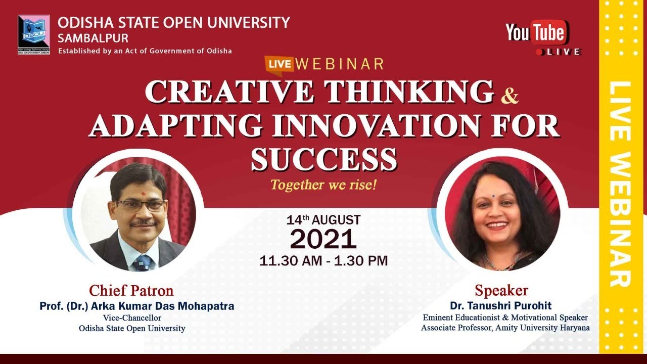Webinar on CREATIVE THINKING AND ADAPTING INNOVATION FOR SUCCESS