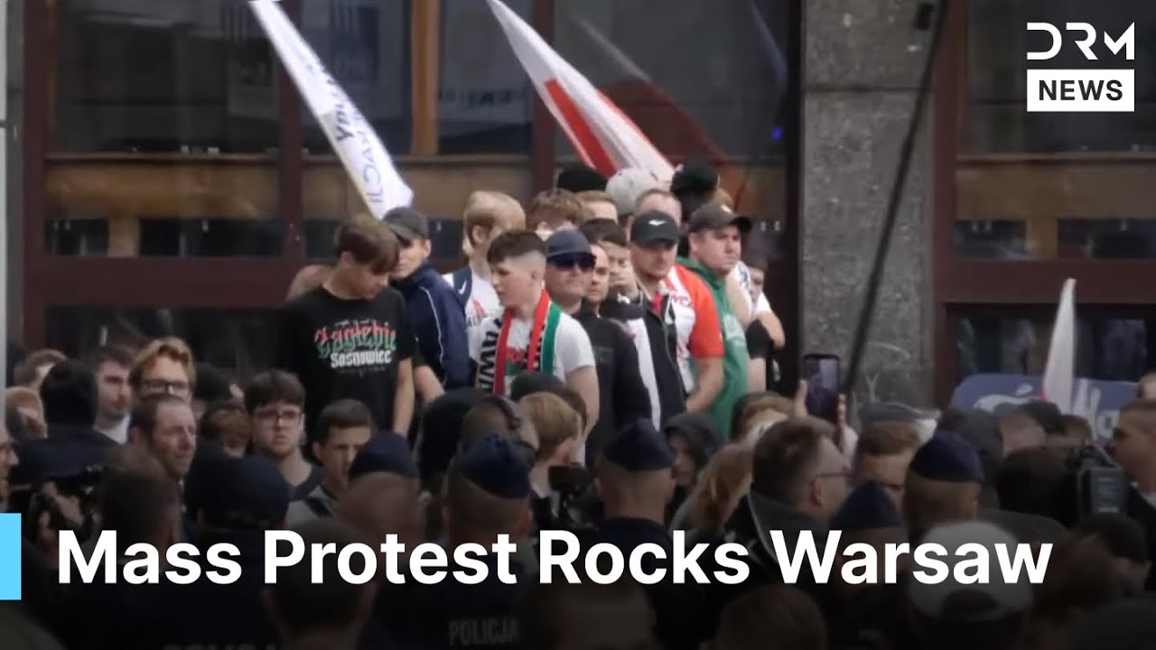Tense Moment: Anti-immigration March and Counter Protesters CLASH in Warsaw | AC1G