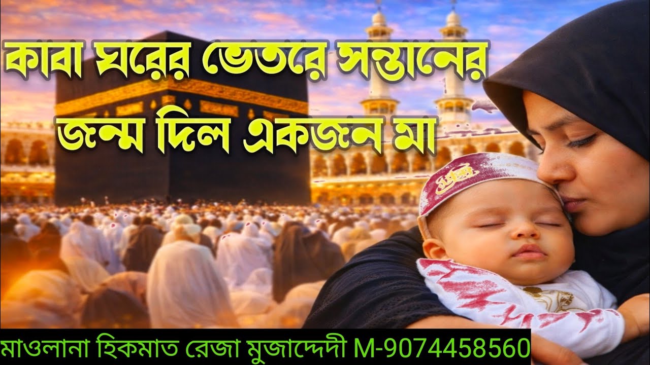 কাবা ঘরের মধ্যে সন্তানের জন্ম দিল মা। মাওলানা হিকমাত রেজা ওয়াজ। হিকমত রেজা জলসা।  Hikmat reza waj