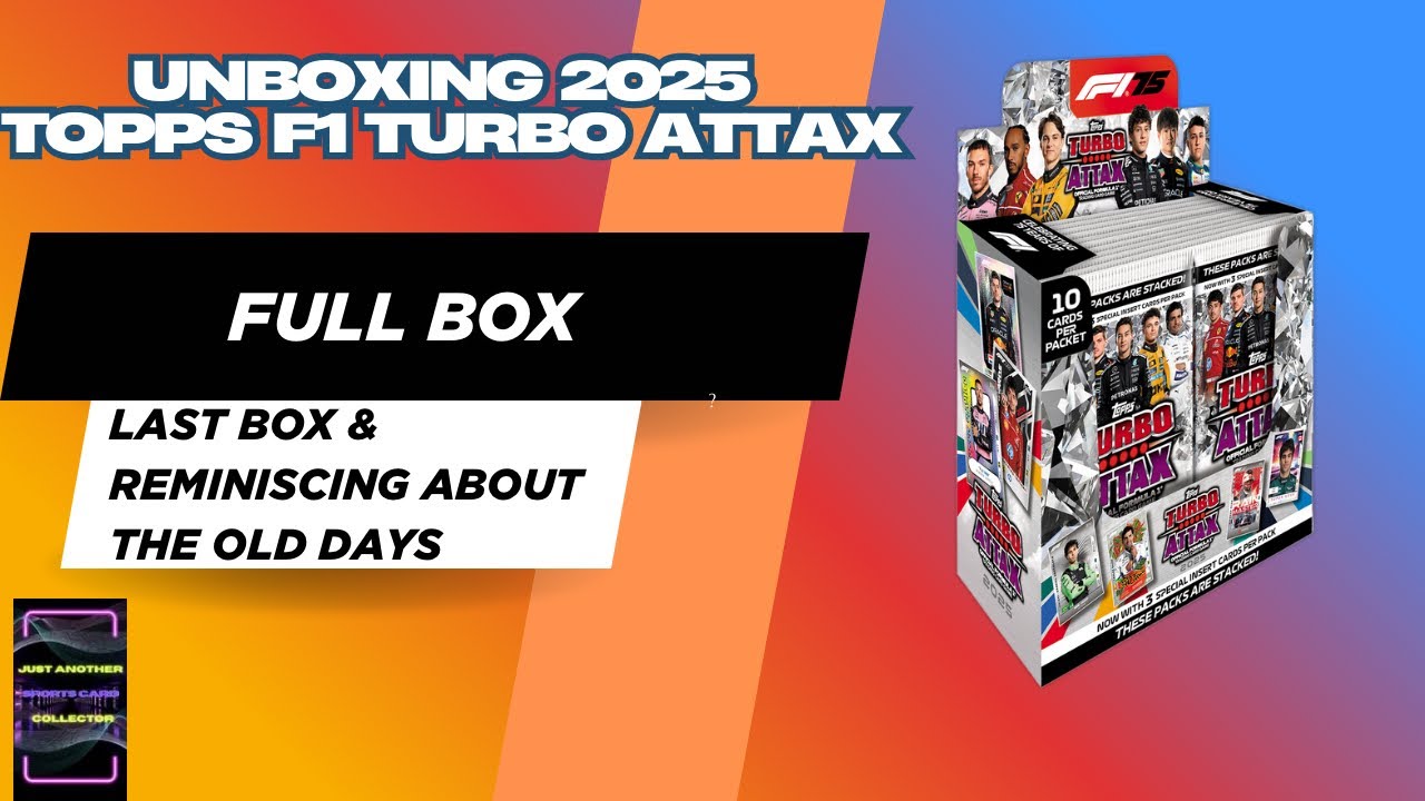 Topps F1 Turbo Attax 2025 - Reviewing Full Box  - Last Box Review & Reminiscing About The Old Days!!