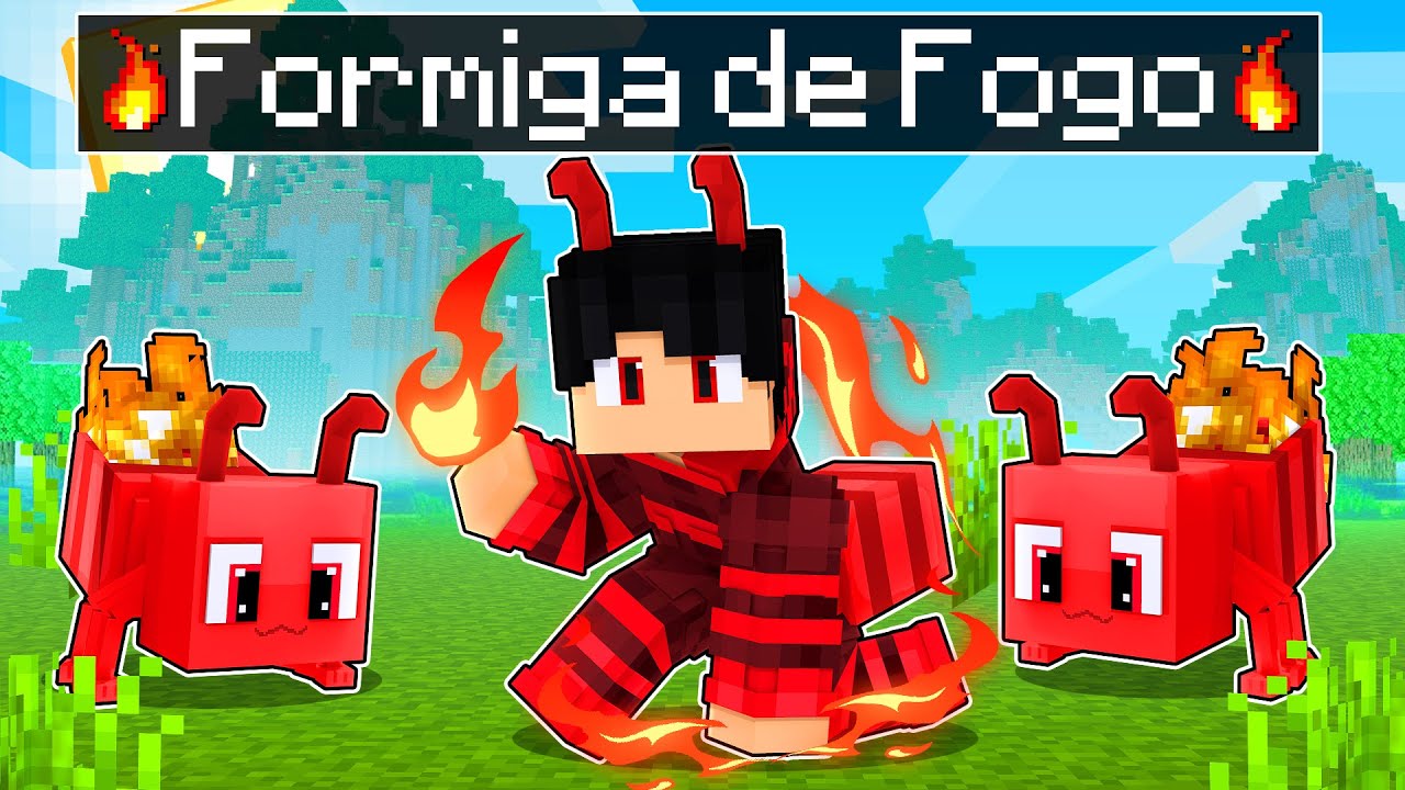 P3DRU virou a FORMIGA DE FOGO no Minecraft