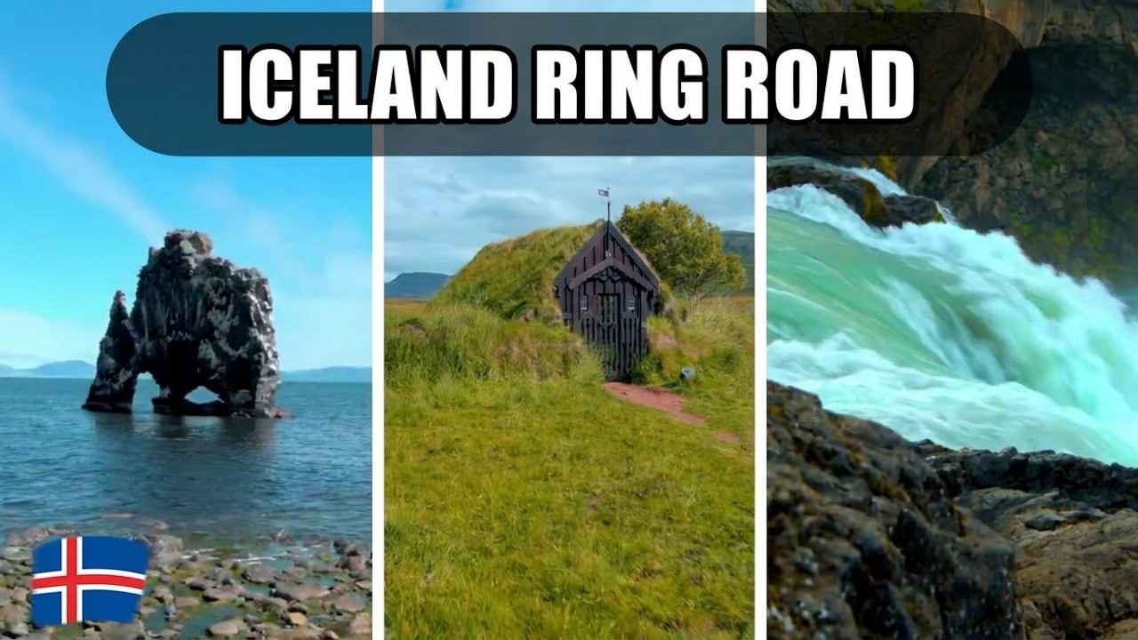 Iceland 4k - Hvitserkur, Grafarkirkja, Go&eth;afoss