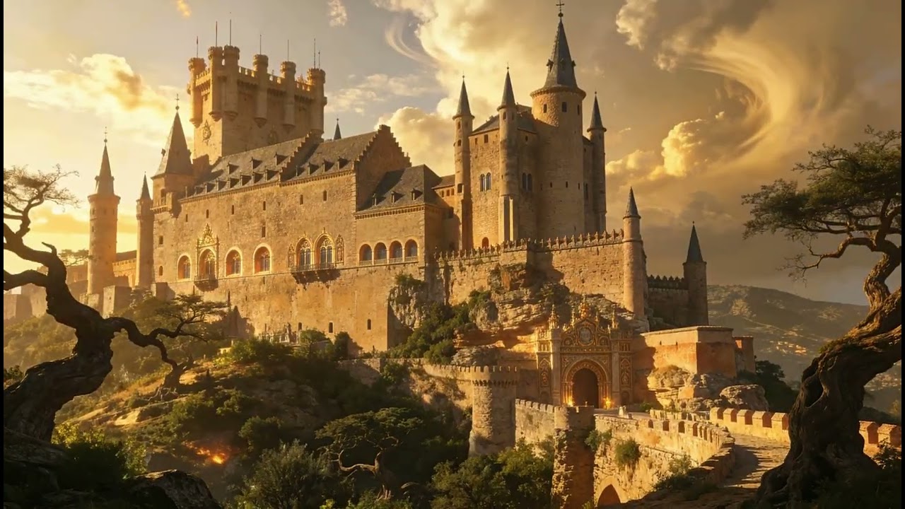 al-Andalus Castle Atmosphere 🏰 Sunset – Relaxing Fantasy