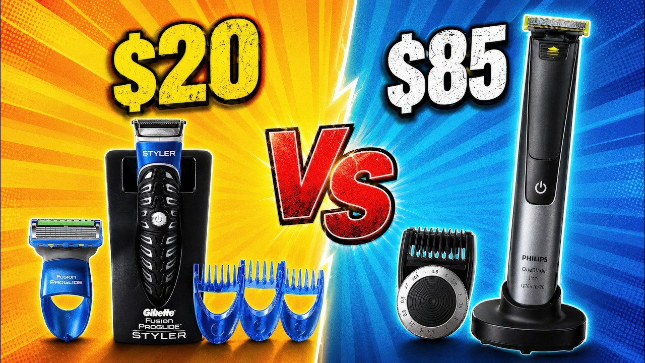 ► Gillette VS Philips trimmers / stylers compare - 4K [Fusion Proglide Styler VS OneBlade qp6520/20]