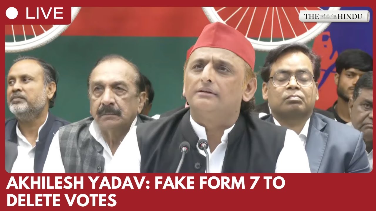 Akhilesh Yadav in Lucknow alleges fake Form 7 entries to delete PDA voters