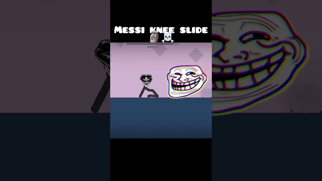stickman dismount knee slide | troll face edit 🗿
