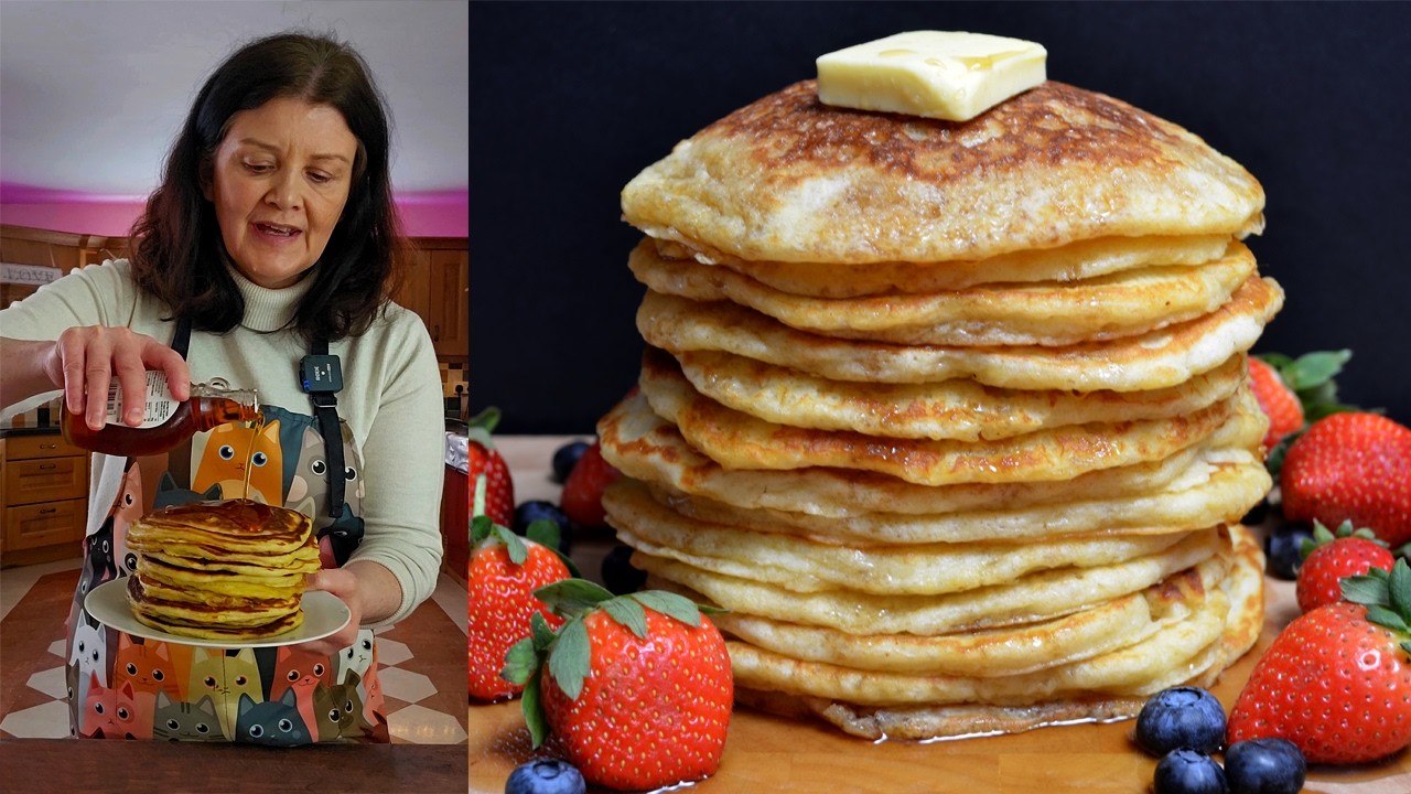 Простые пышные блинчики на пахте (толстые, мягкие и домашние) | Быстрый рецепт