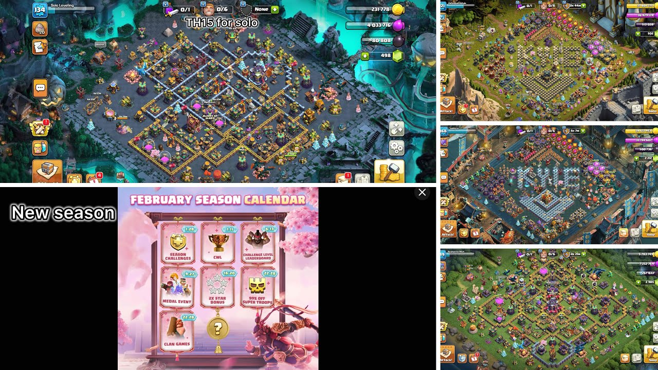 Episode 96 4 for 1 let’s play TH17,16,15 and 15 new season plus solo made it to TH15 🙀😸