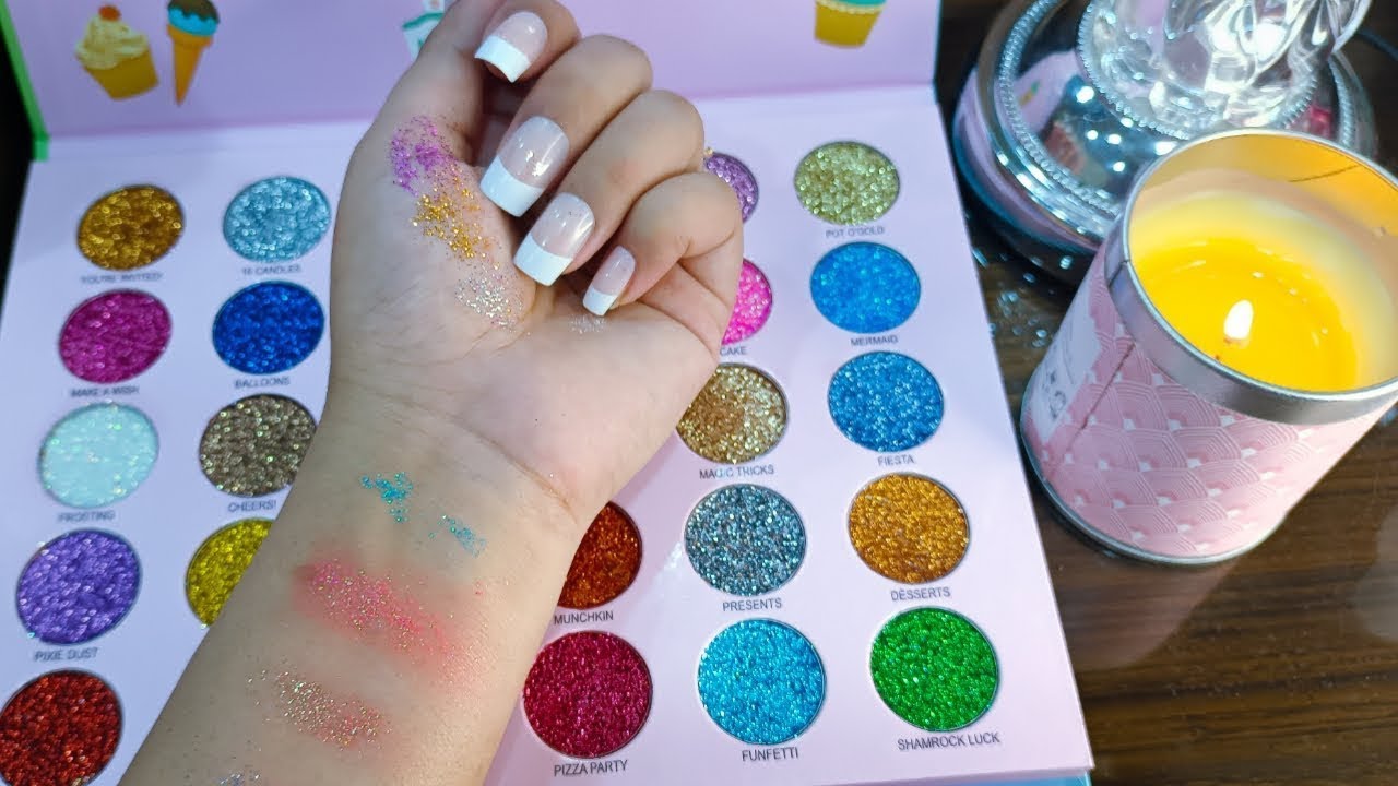 Unicorn glitter Eyeshadow palette||Best Glitter Eyeshadow palette|| 30 glitters