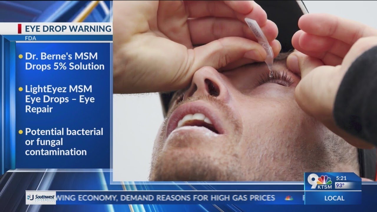 Eye drops warning