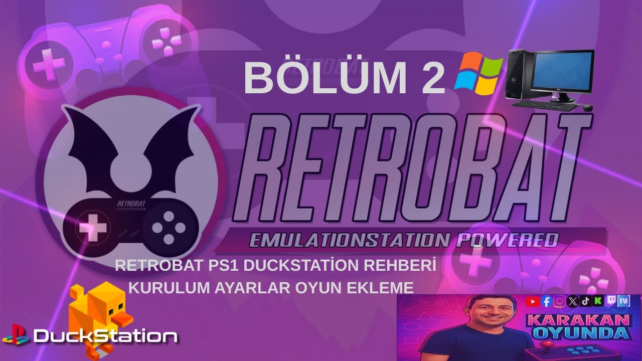 Retrobat V7.5 PS1/DuckStation Rehberi Kurulum Ayarlar Oyun Ekleme #retrobat #playstation1 #emulator