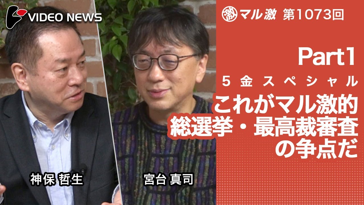 宮台真司&times;神保哲生【５金スペシャルPart1】これがマル激的総選挙・最高裁審査の争点だ