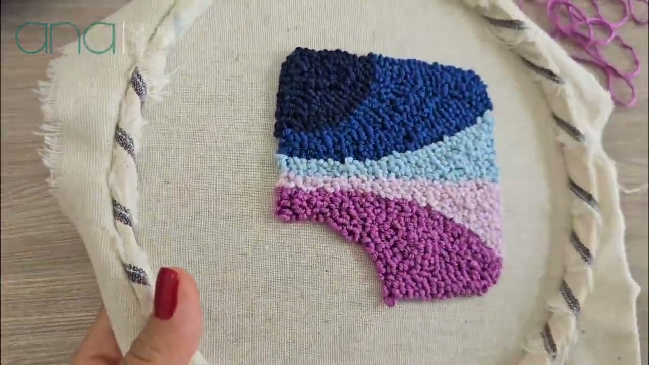 Tutorial Porta Copos em Punch Needle