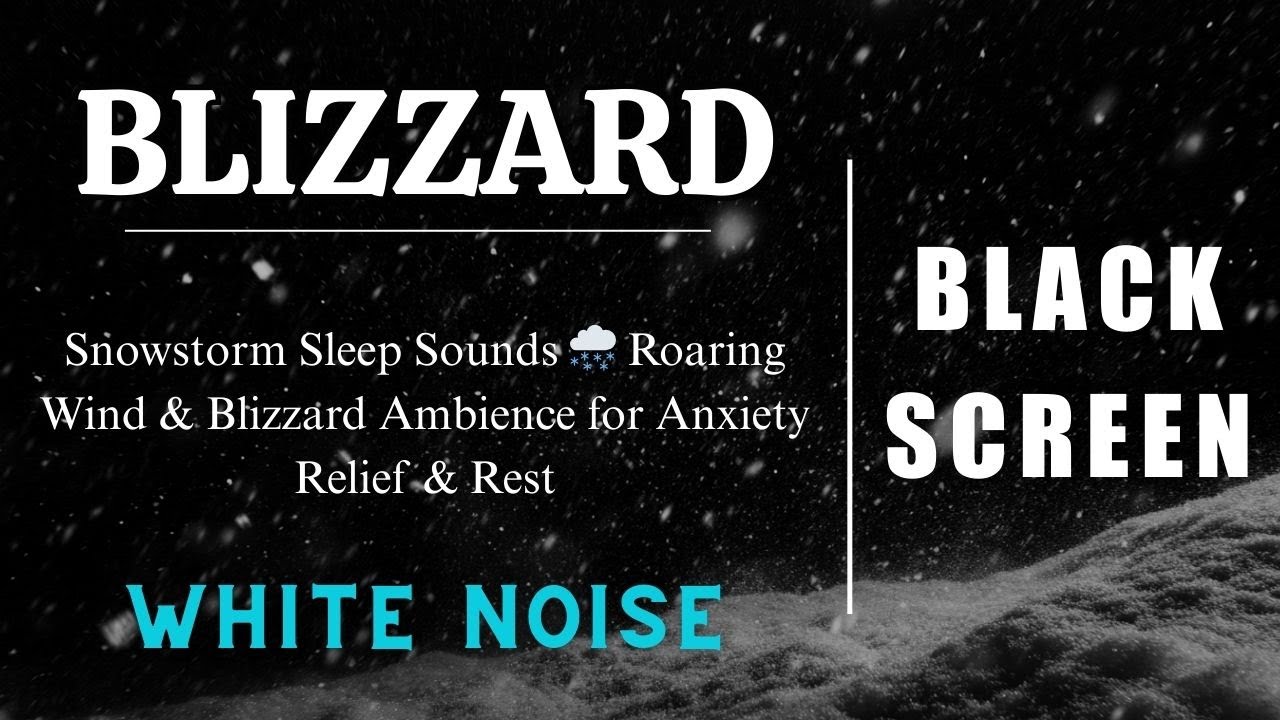 Snowstorm Sleep Sounds 🌨️ Roaring Wind & Blizzard Ambience for Anxiety Relief & Rest