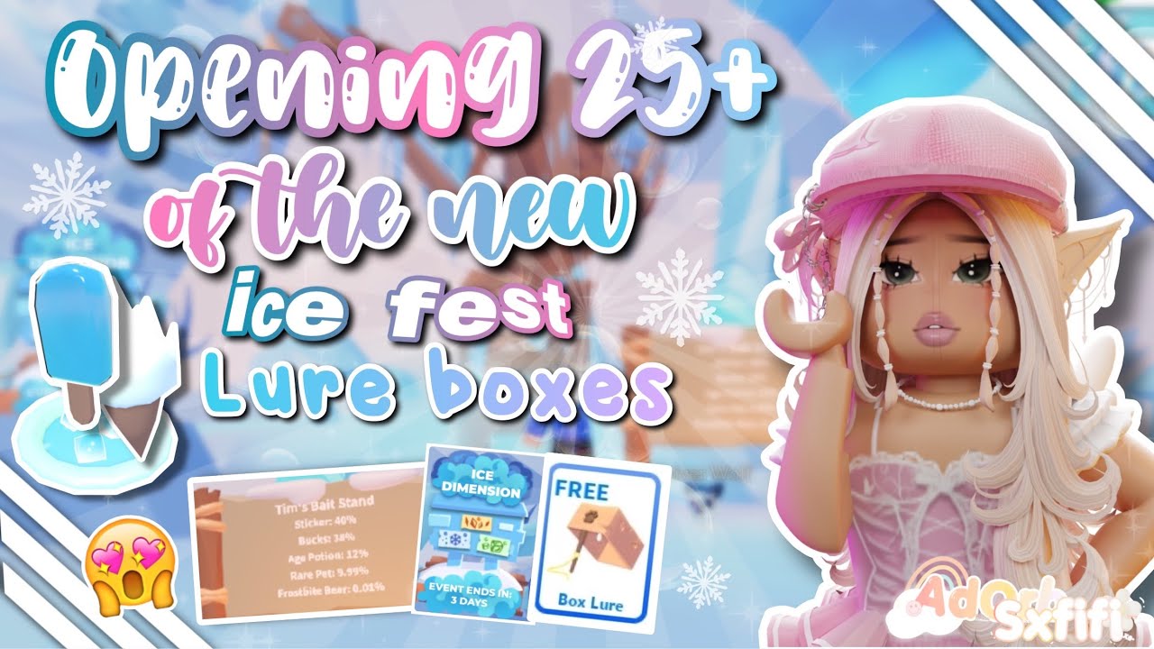 opening 25+ *NEW* icy lure boxes in adopt me!! 🤩💸 roblox