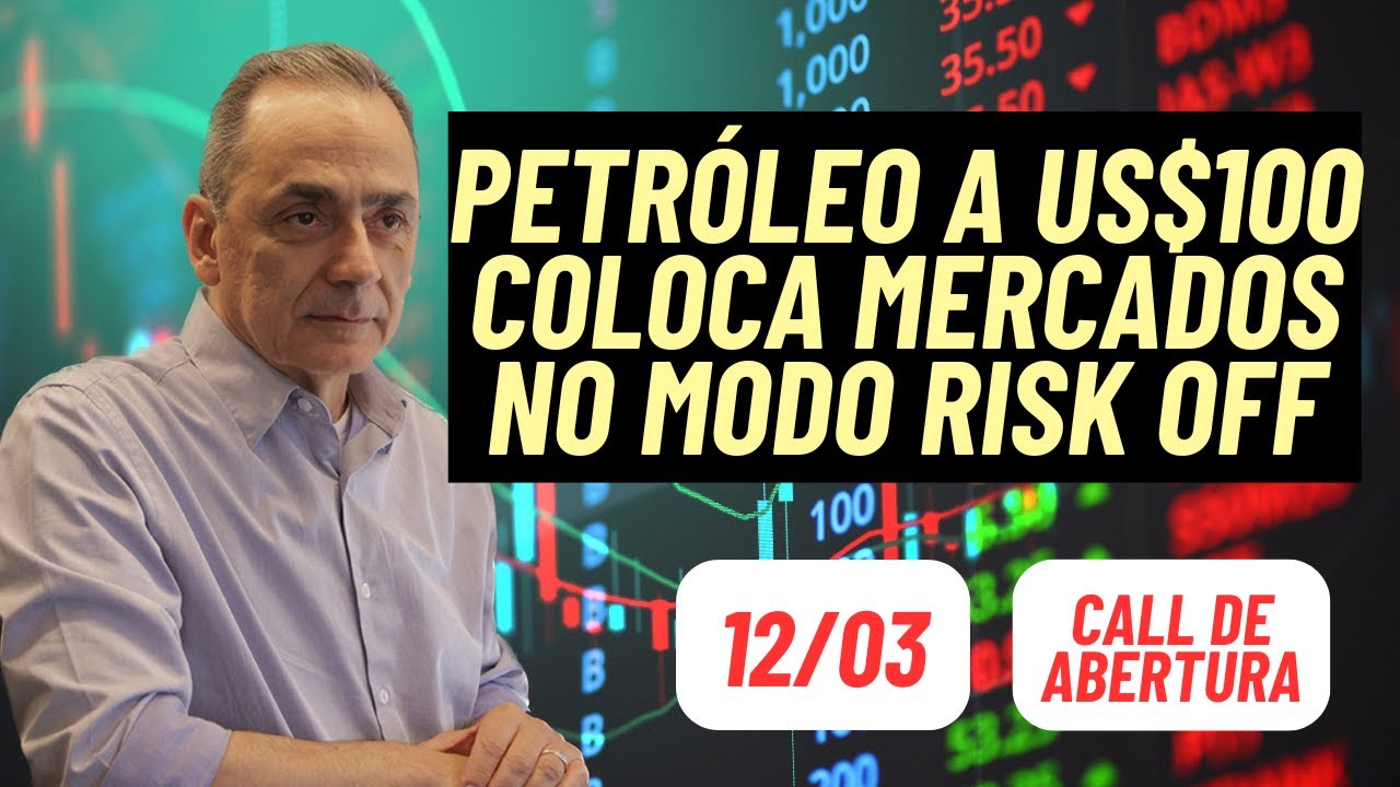 Petróleo a US$ 100 coloca investidores no modo cautela | Call de Abertura 12/03/2026 8:00 hs