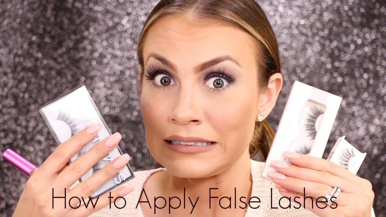 How To Apply False Lashes | Tutorial for Beginners | Angela Lanter