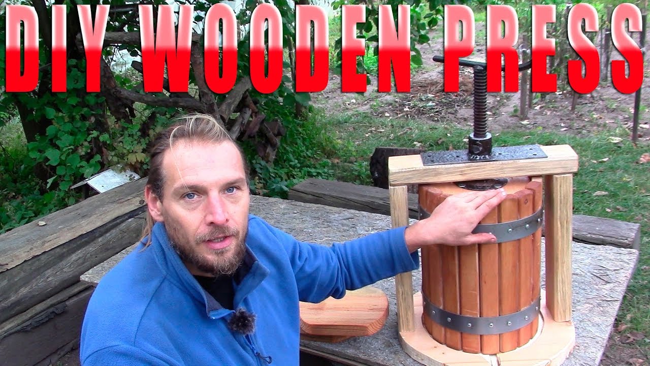 DIY WOODEN PRESS - How to make grape juice with a diy press