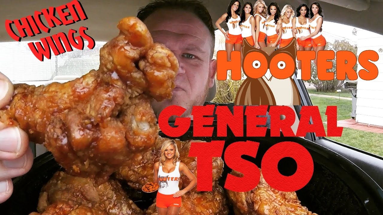 HOOTERS ☆GENERAL TSO CHICKEN WINGS☆ Food Review!!!