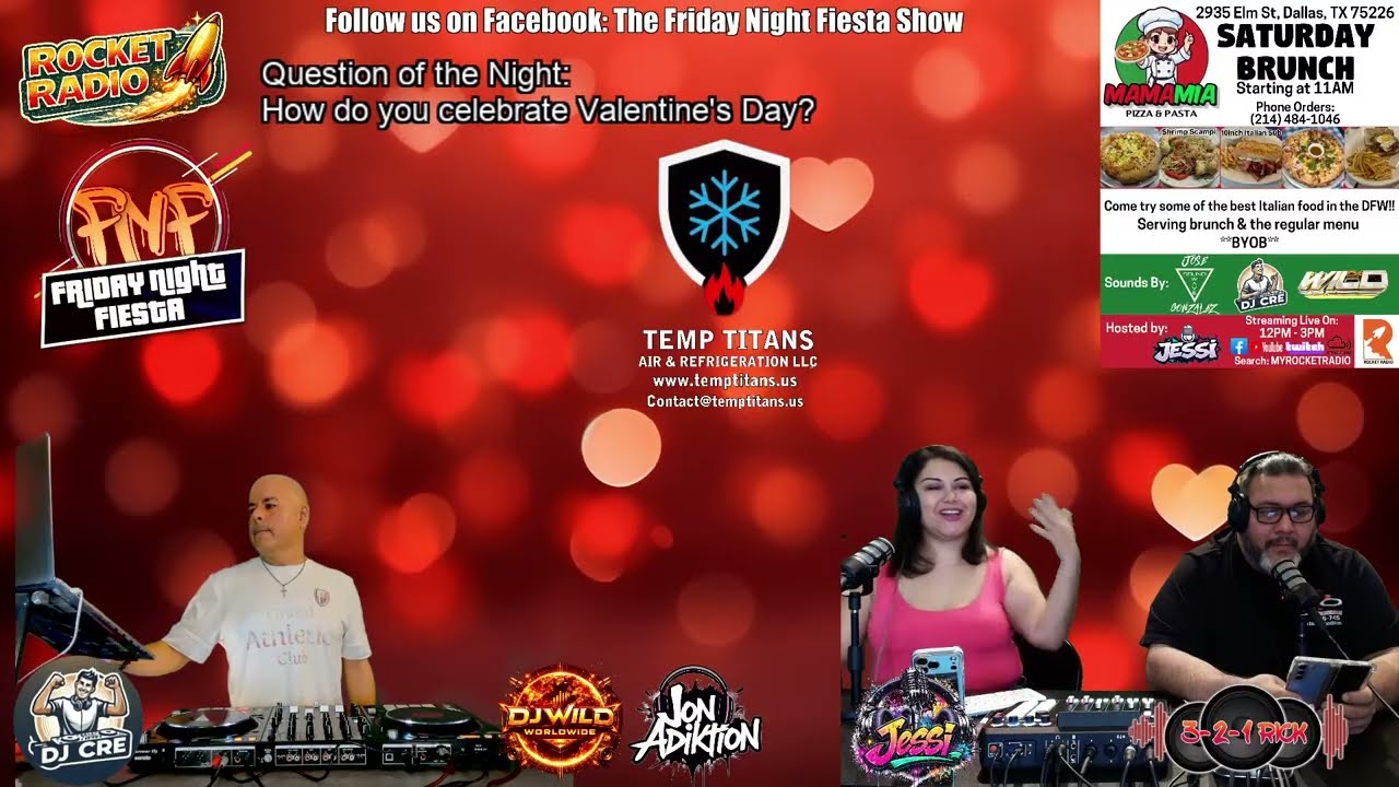 Friday Night Fiesta Show with DJ Cre, DJ Wild, 3-2-1 Rick, and Jessi