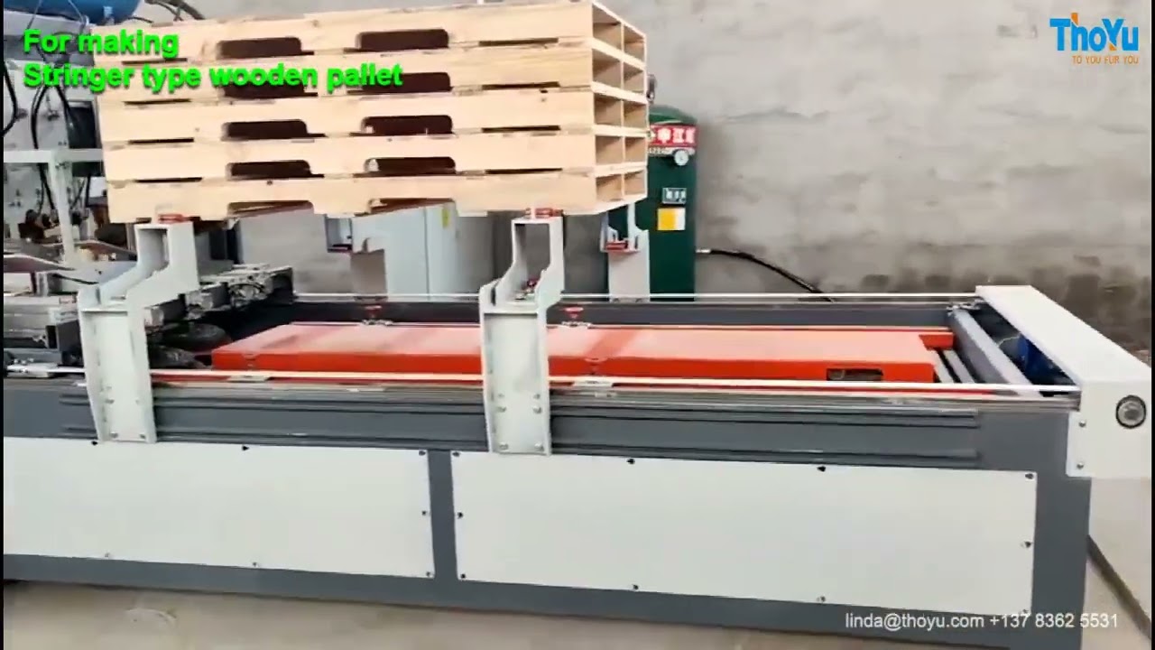 Wooden Pallet Nailing Machine for producing stringer/block wooden pallets