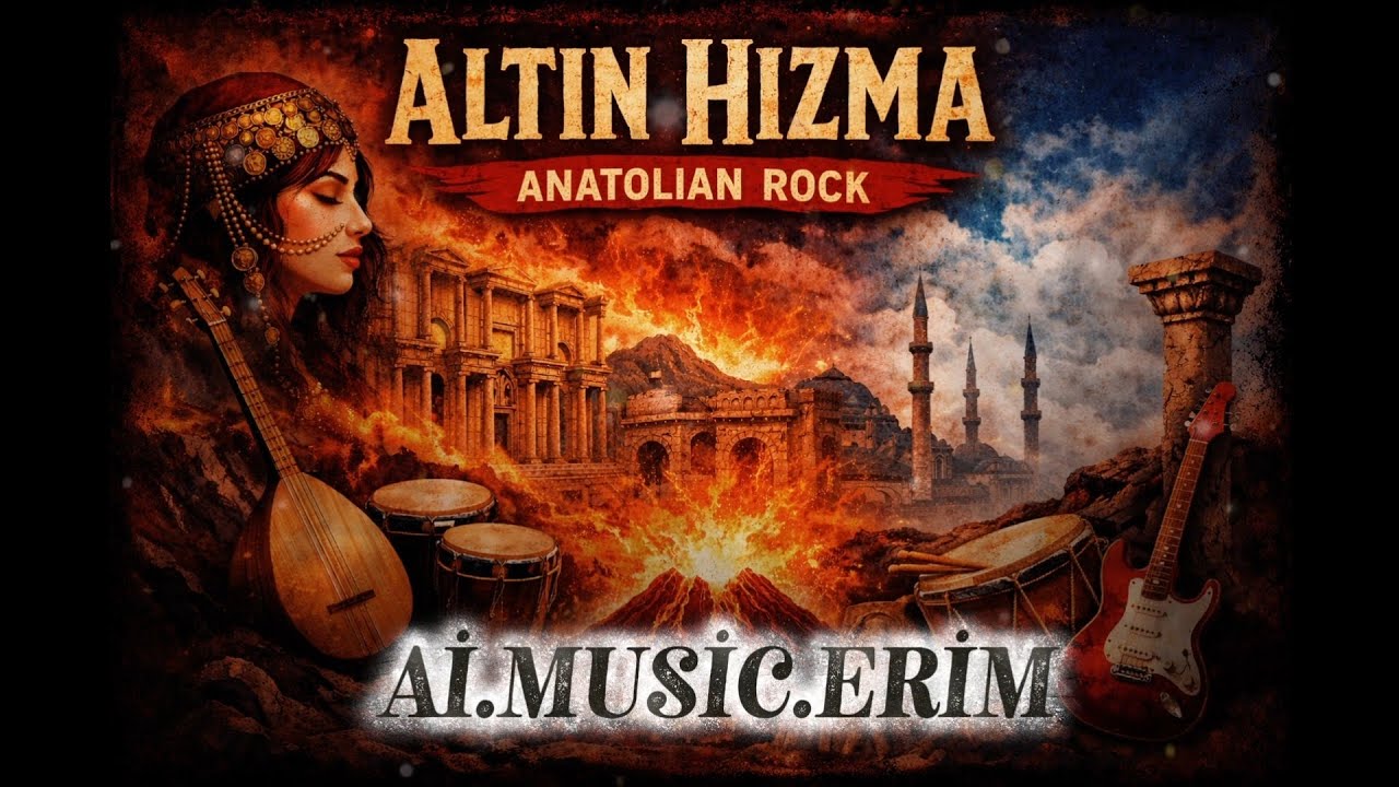 ALTIN HIZMA  Anatolian Rock Cover | Psychedelic Turkish Rock @Ai.Music.Erim.1 