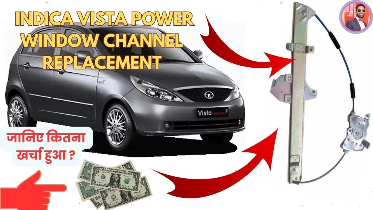 Indica Vista power window channel Replacement || Indica Vista power window regulator Replacement.