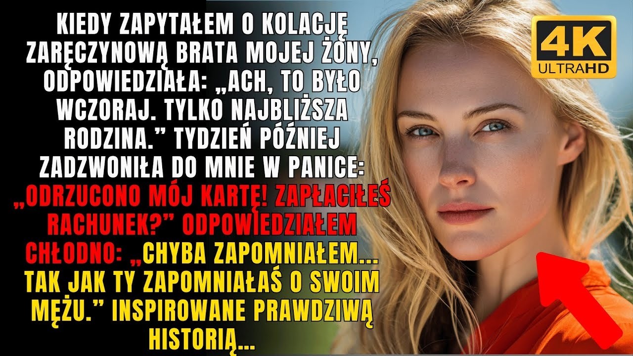 Moja żona wykluczyła mnie z kolacji zaręczynowej swojego brata, tydzień później gorzko tego pożał