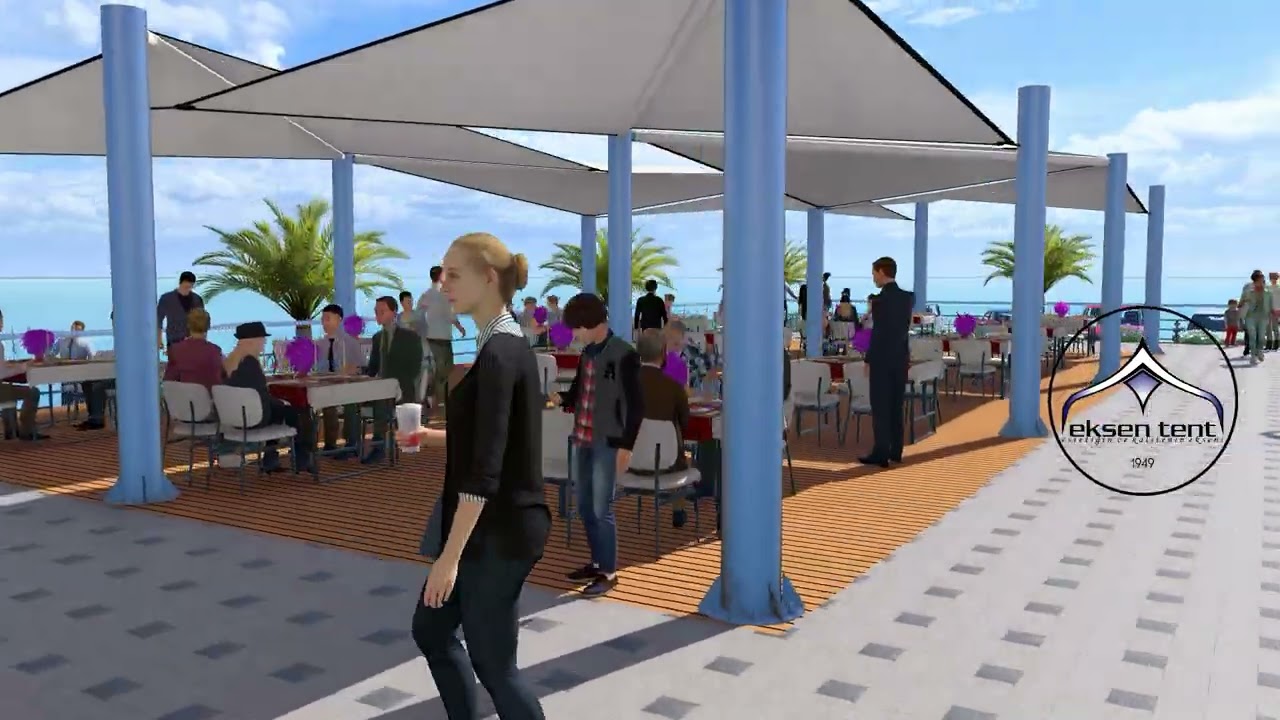 Otomatik Açılır Kapanır Asma Germe Membran Sistem...