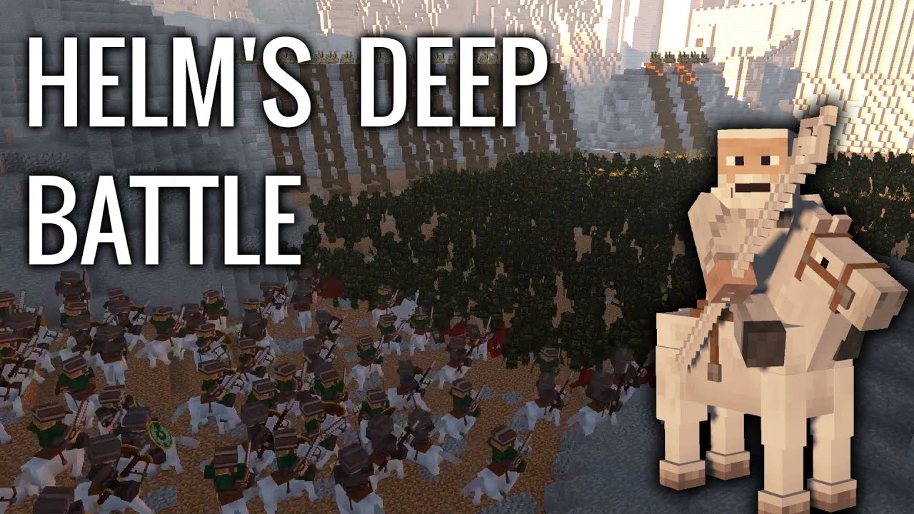 Battle of Helm's Deep in Minecraft