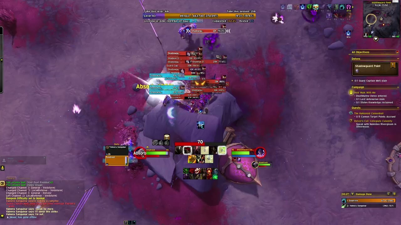 Shadowguard Point Calamitous Solo XP Farm - WoW Midnight Leveling 1 Mil XP Per Hour