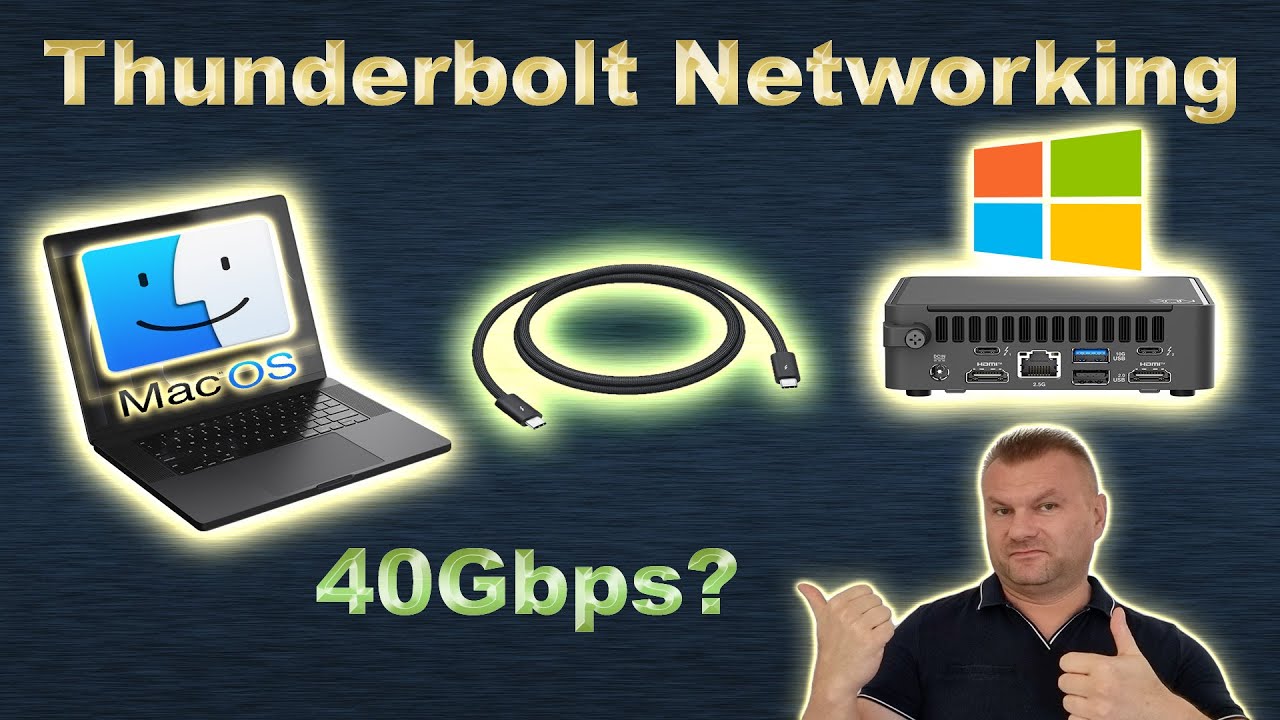 Thunderbolt Networking tested ( how fast is IP over Thunderbolt for Windows to Mac connection ?)