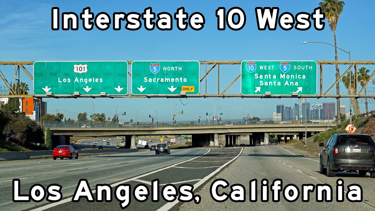 Interstate 10 West - Los Angeles, California - Redlands to Santa Monica