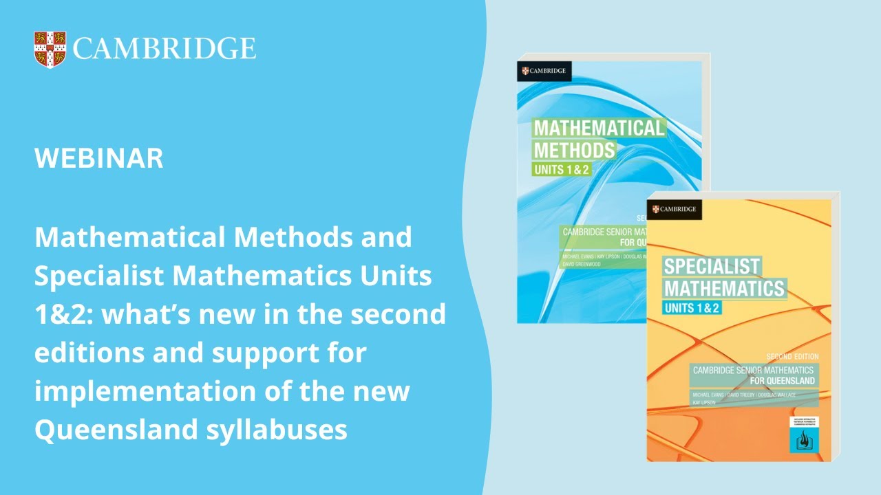 Cambridge Senior Mathematics for QLD 2ed: Mathematical Methods and Specialist Mathematics Units 1&2